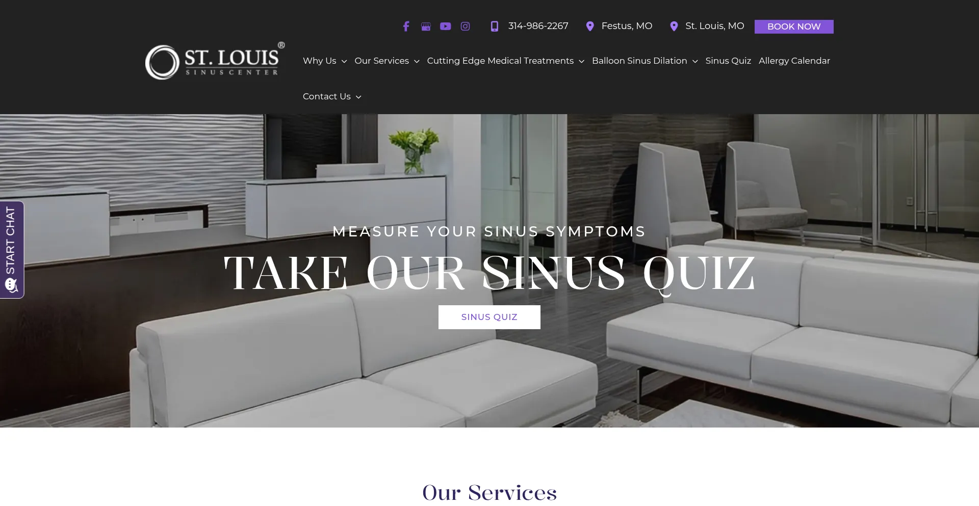 Stlsinuscenter.com Screenshot