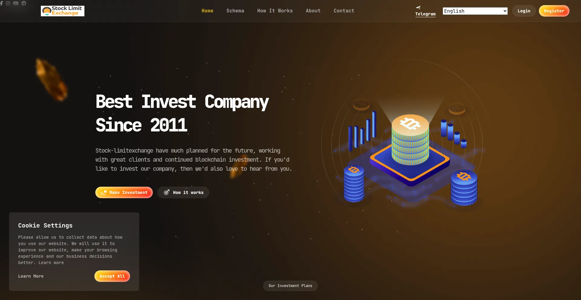 Website screenshot of Stock-limitexchange.com