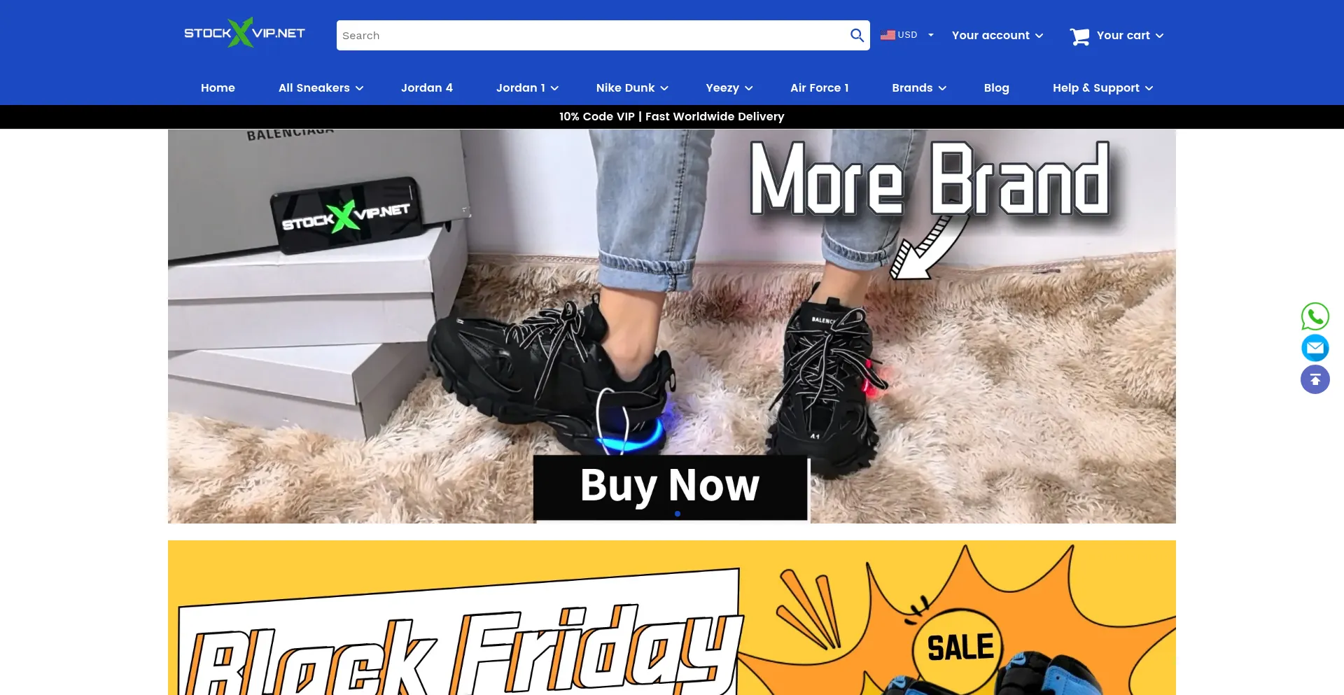 Website screenshot of Stockxvip.net