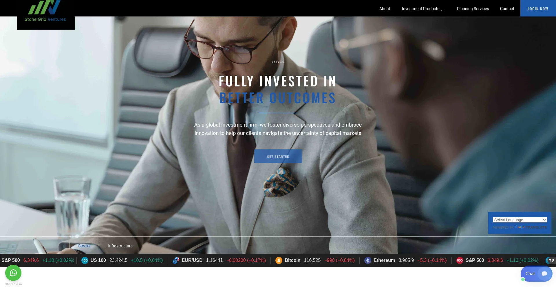 Website screenshot of Stonegridventures.com