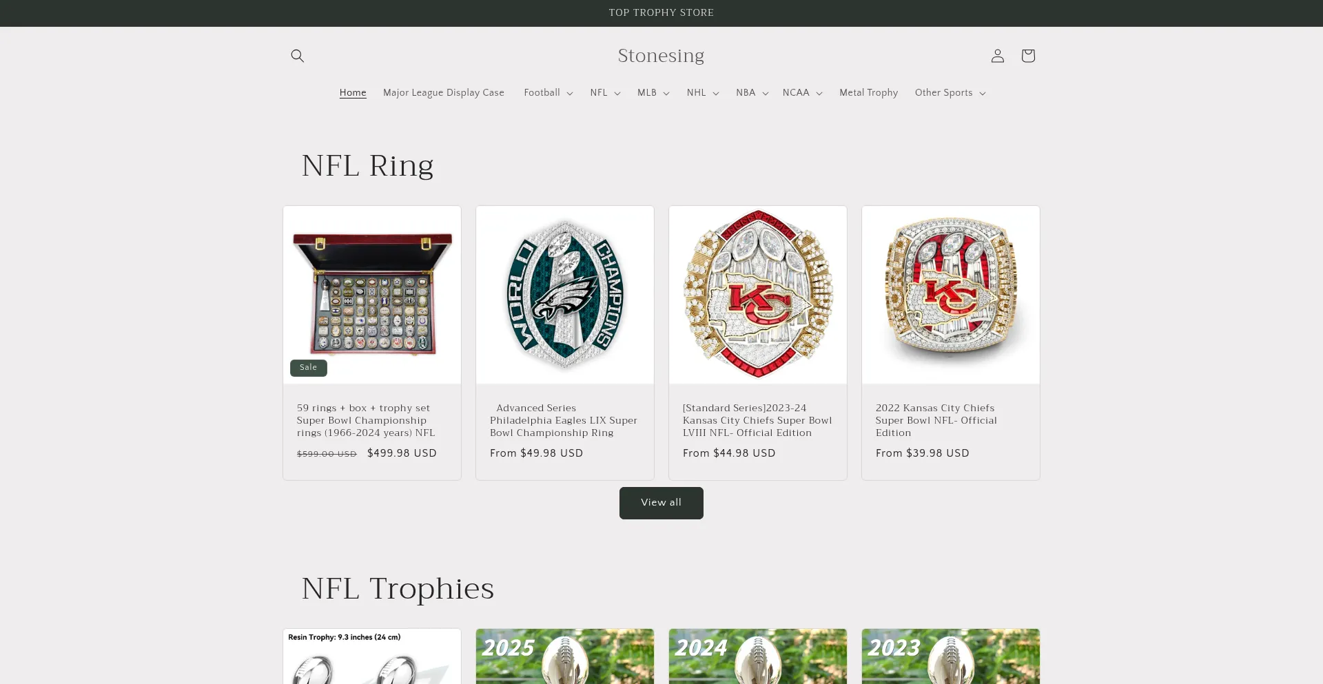 Website screenshot of Stonesing.com