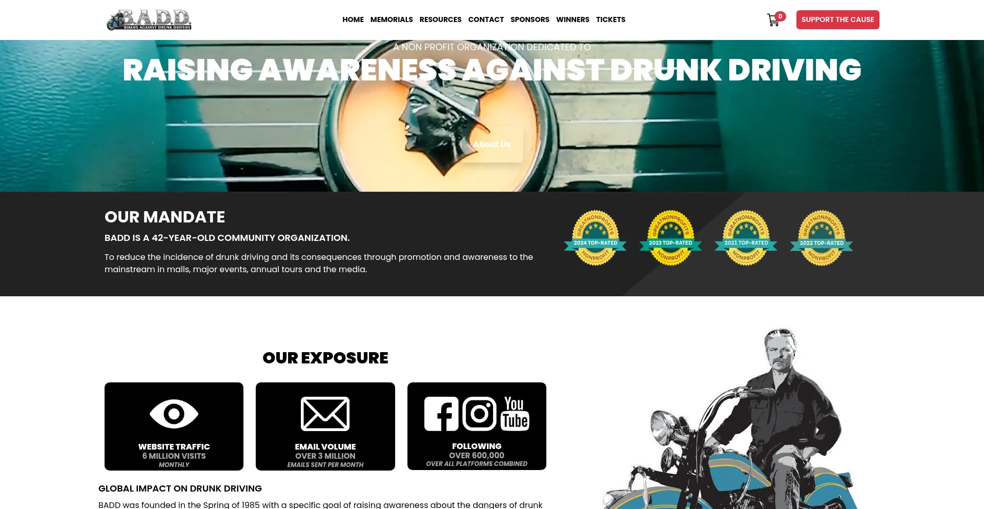 Website screenshot of Store.baddworldwide.com
