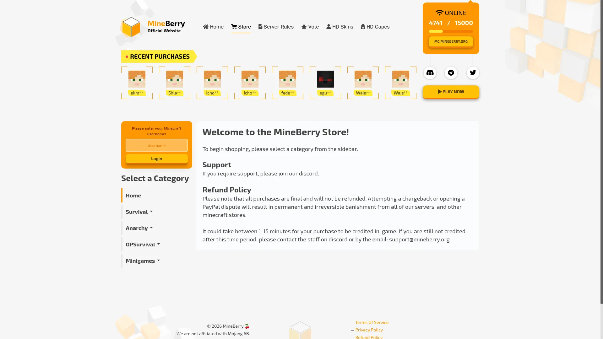 Store.mineberry.org