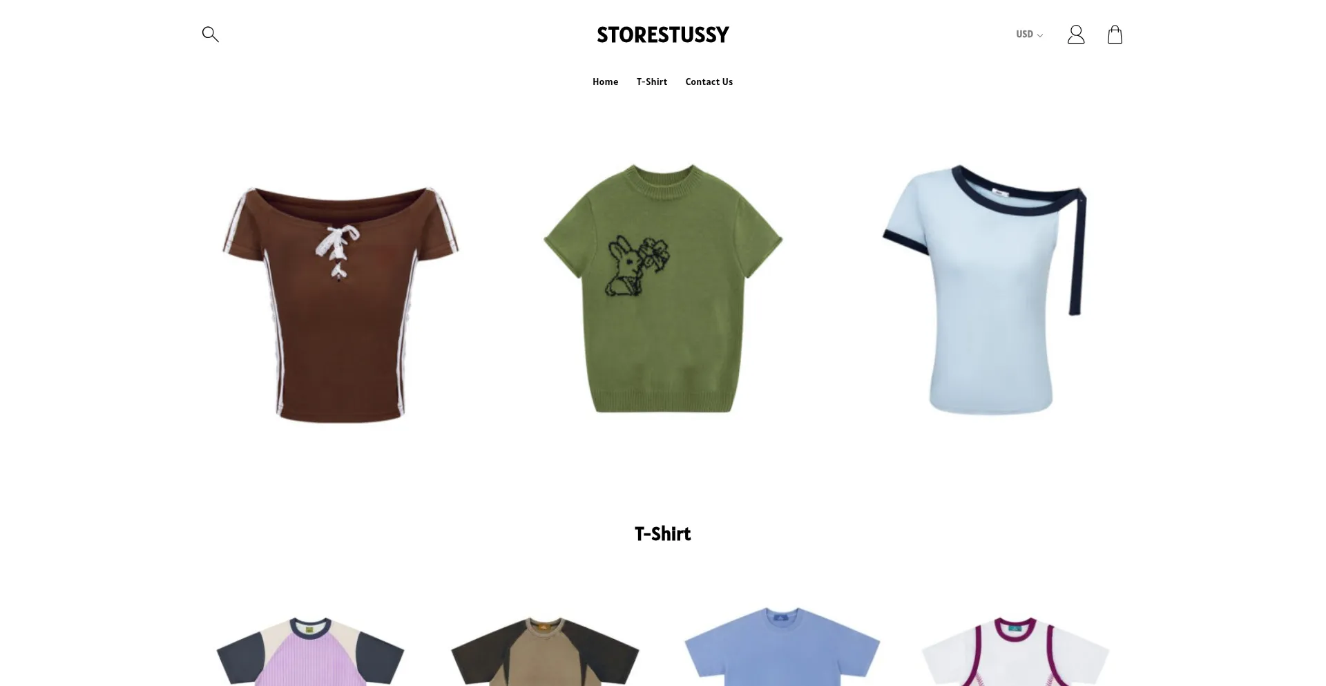 Website screenshot of Storestussy.us