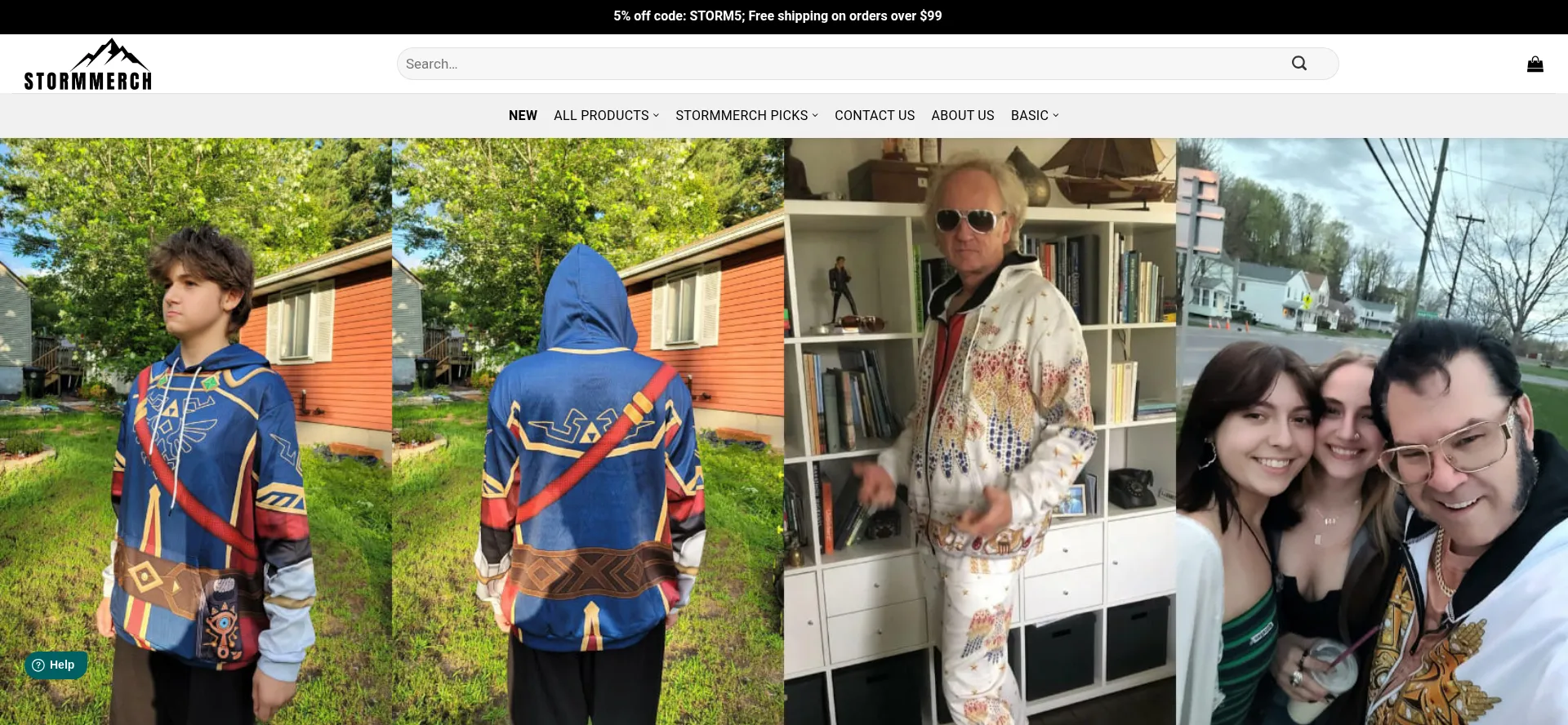 Website screenshot of Stormmerch.com