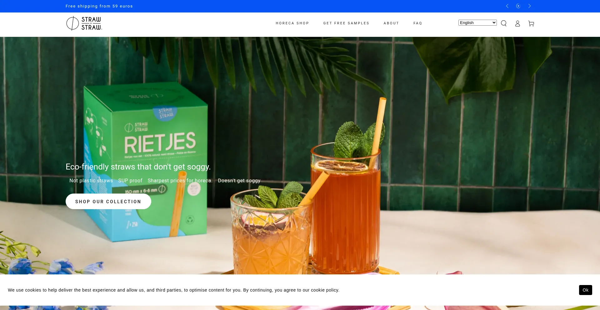 Website screenshot of Strawbystraw.com