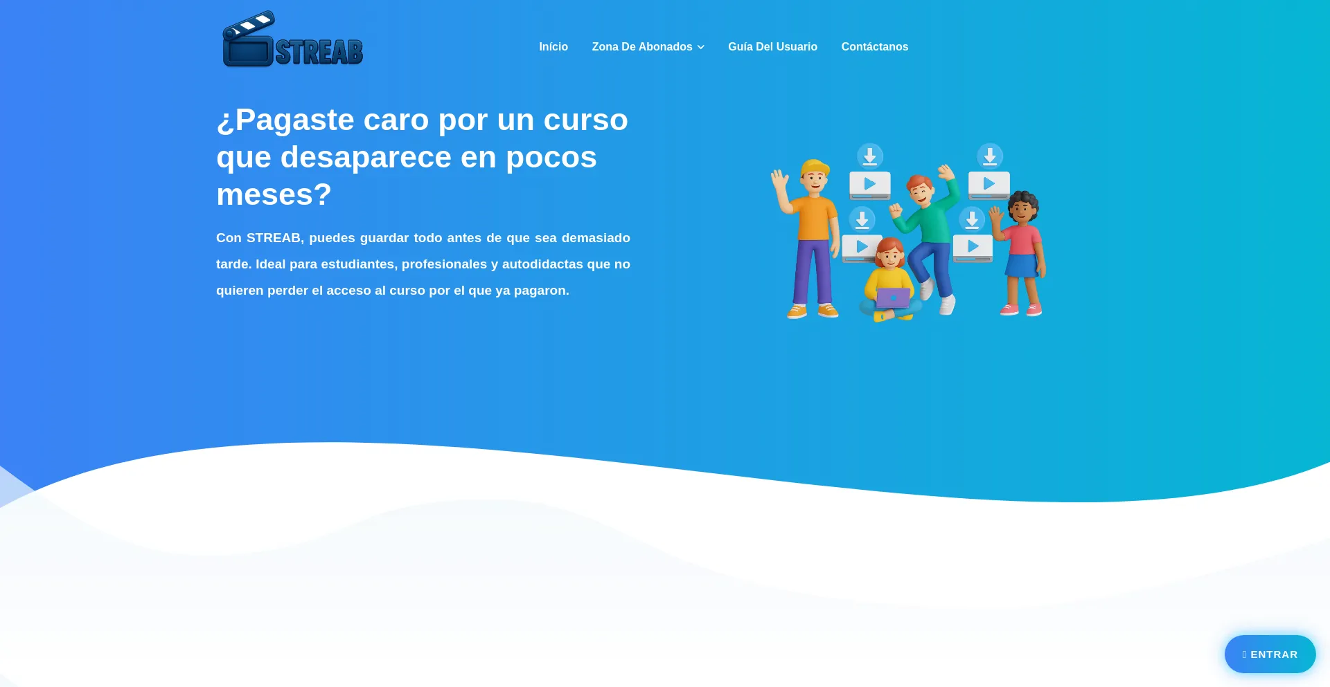 Website screenshot of Streab.com