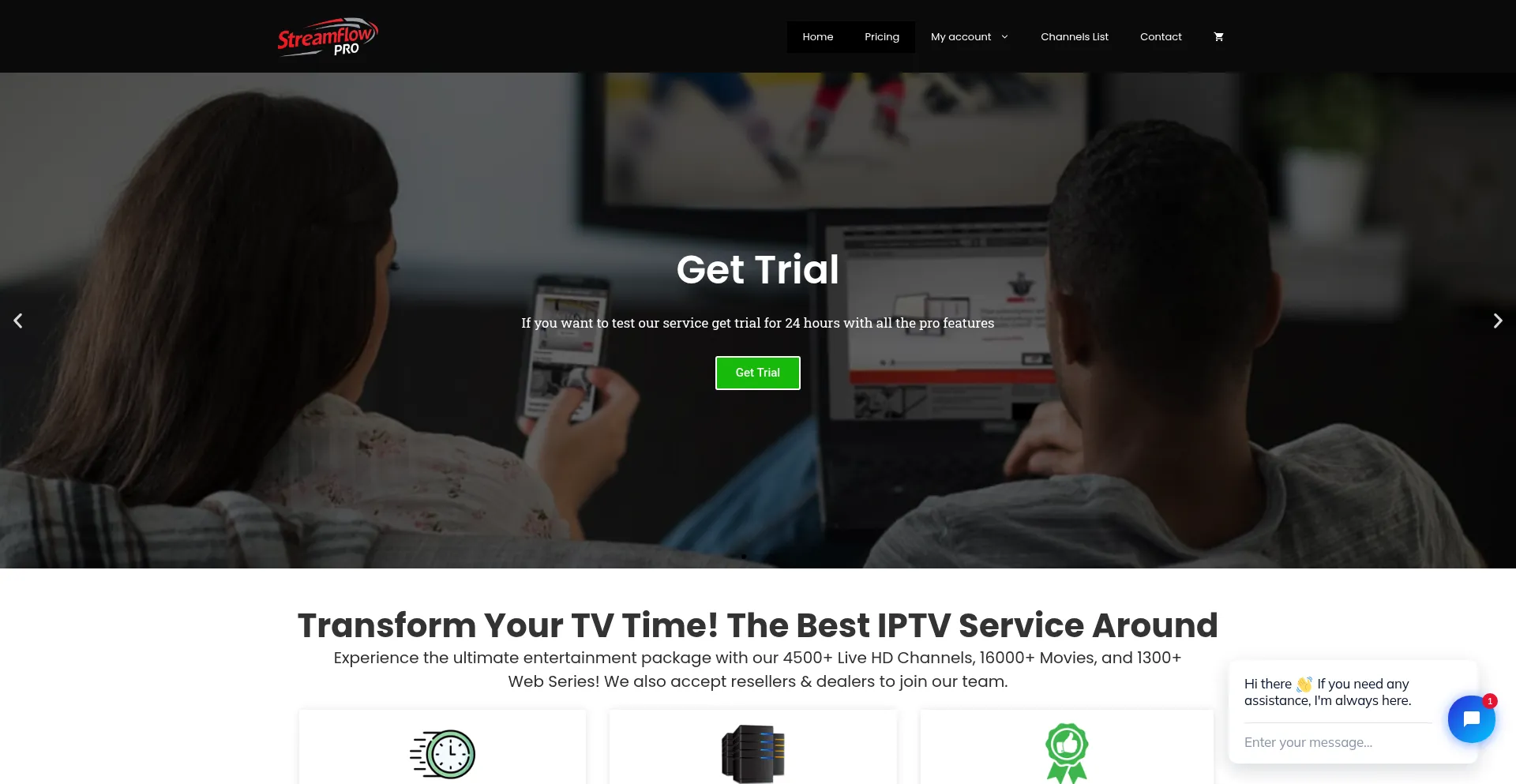 Website screenshot of Streamflowpro.com