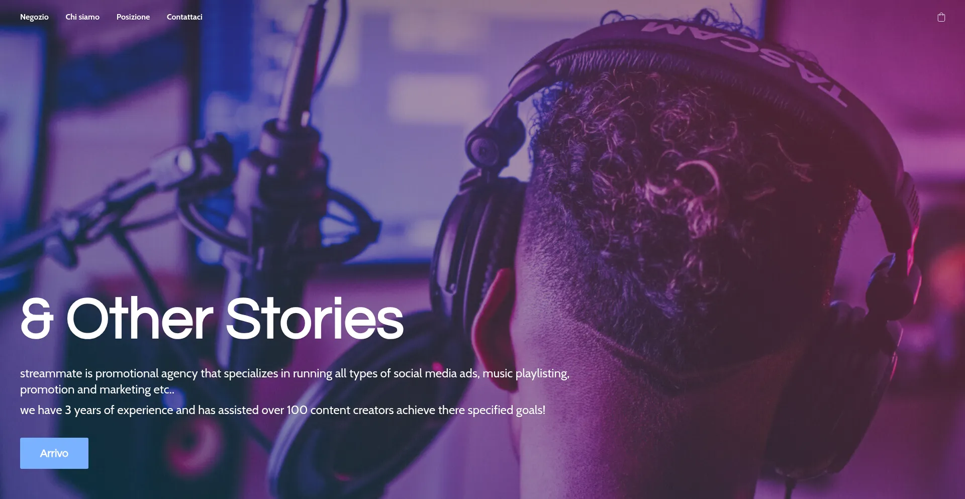 Website screenshot of Streammate.company.site