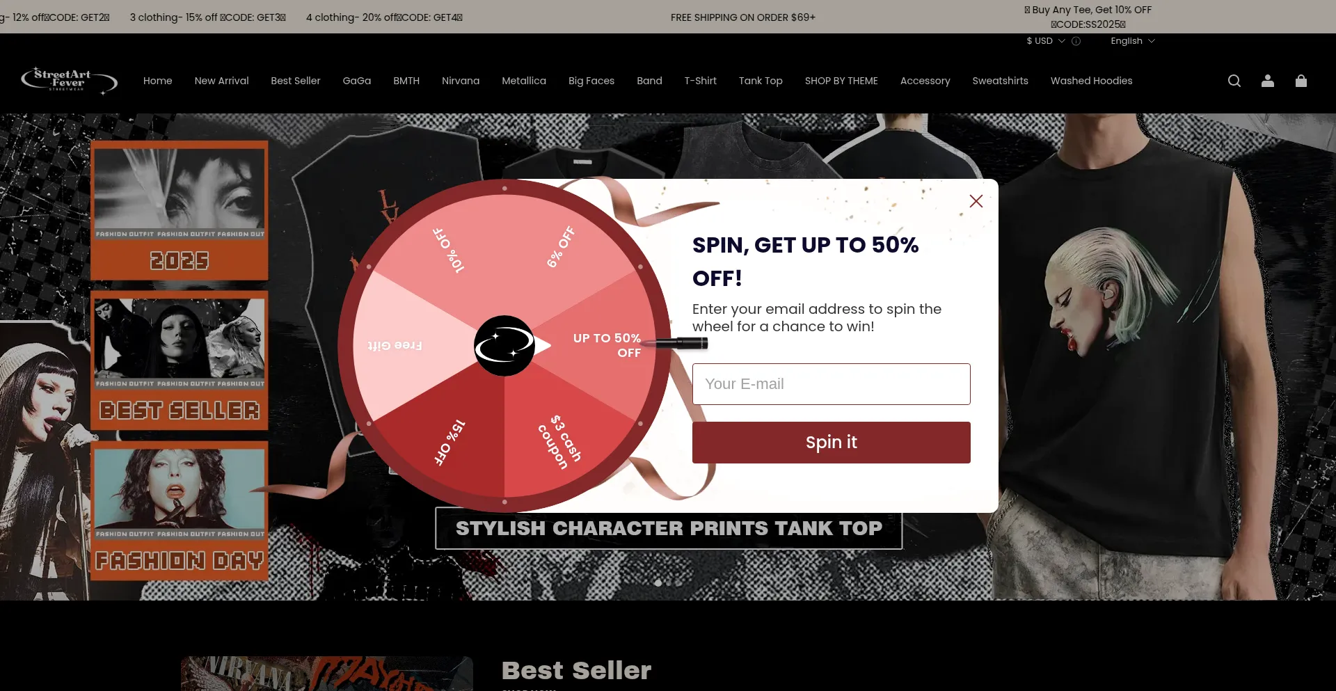 Website screenshot of Streetart-fever.com