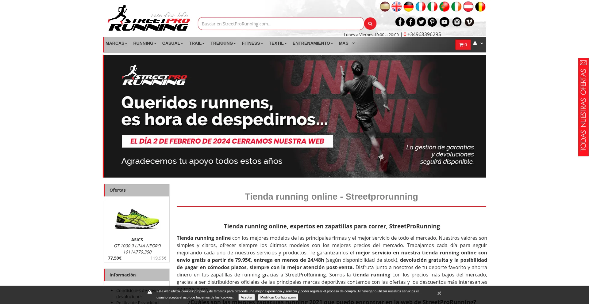 Streetprorunning.com Screenshot