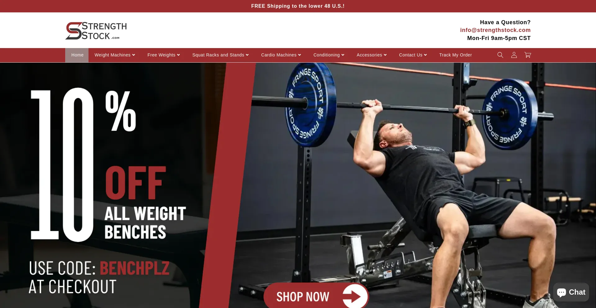 Website screenshot of Strengthstock.com