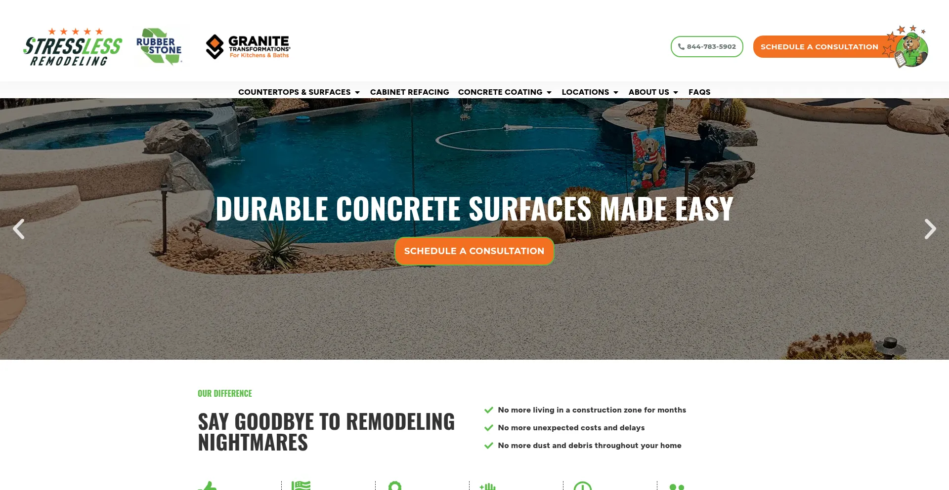 Stresslessremodels.com Screenshot
