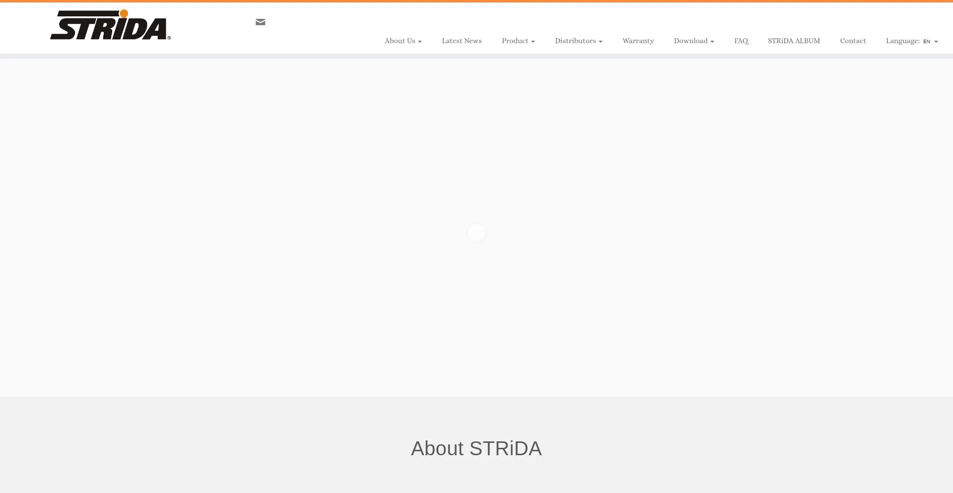 Website screenshot of Strida.com