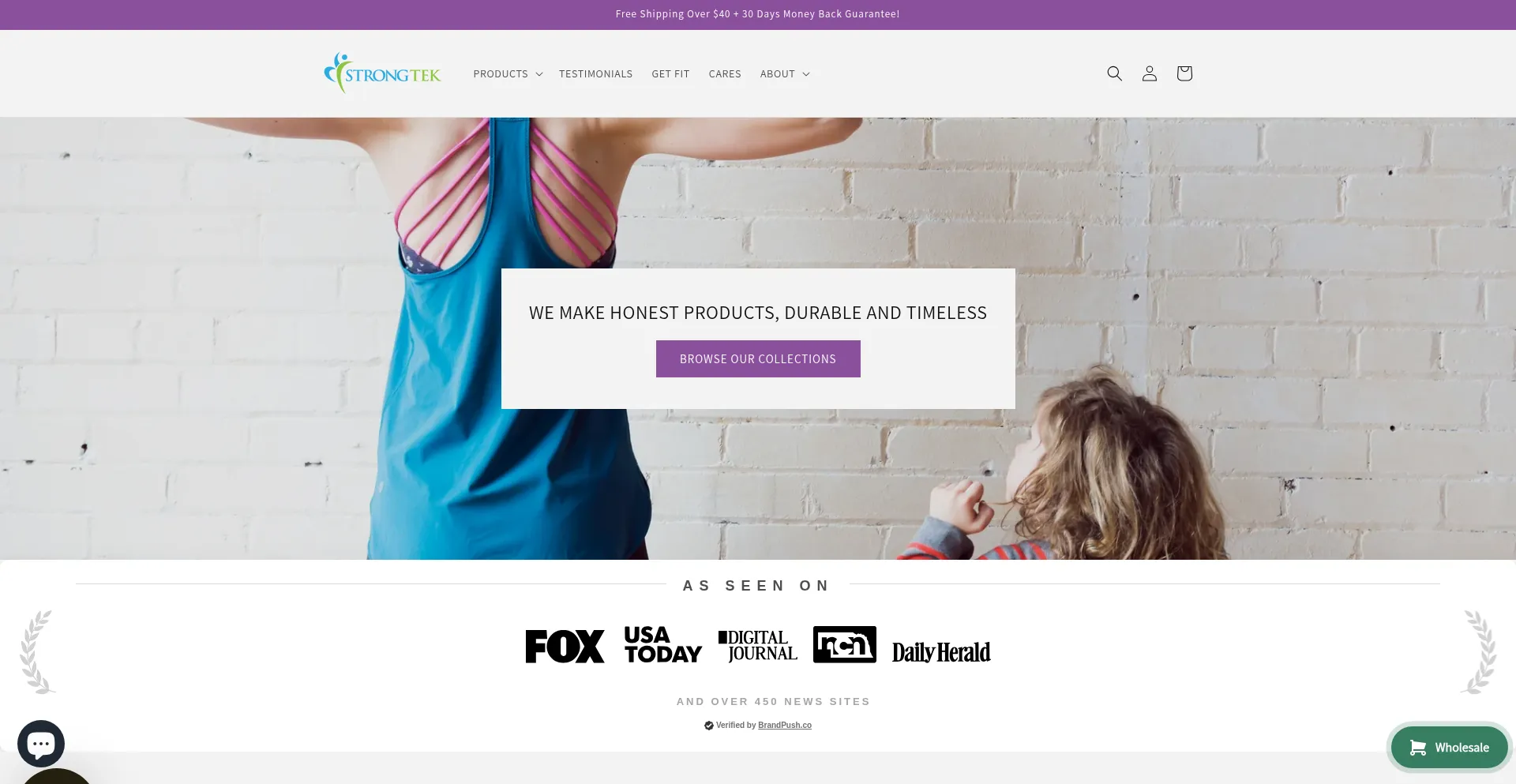 Website screenshot of Strong-tek.com