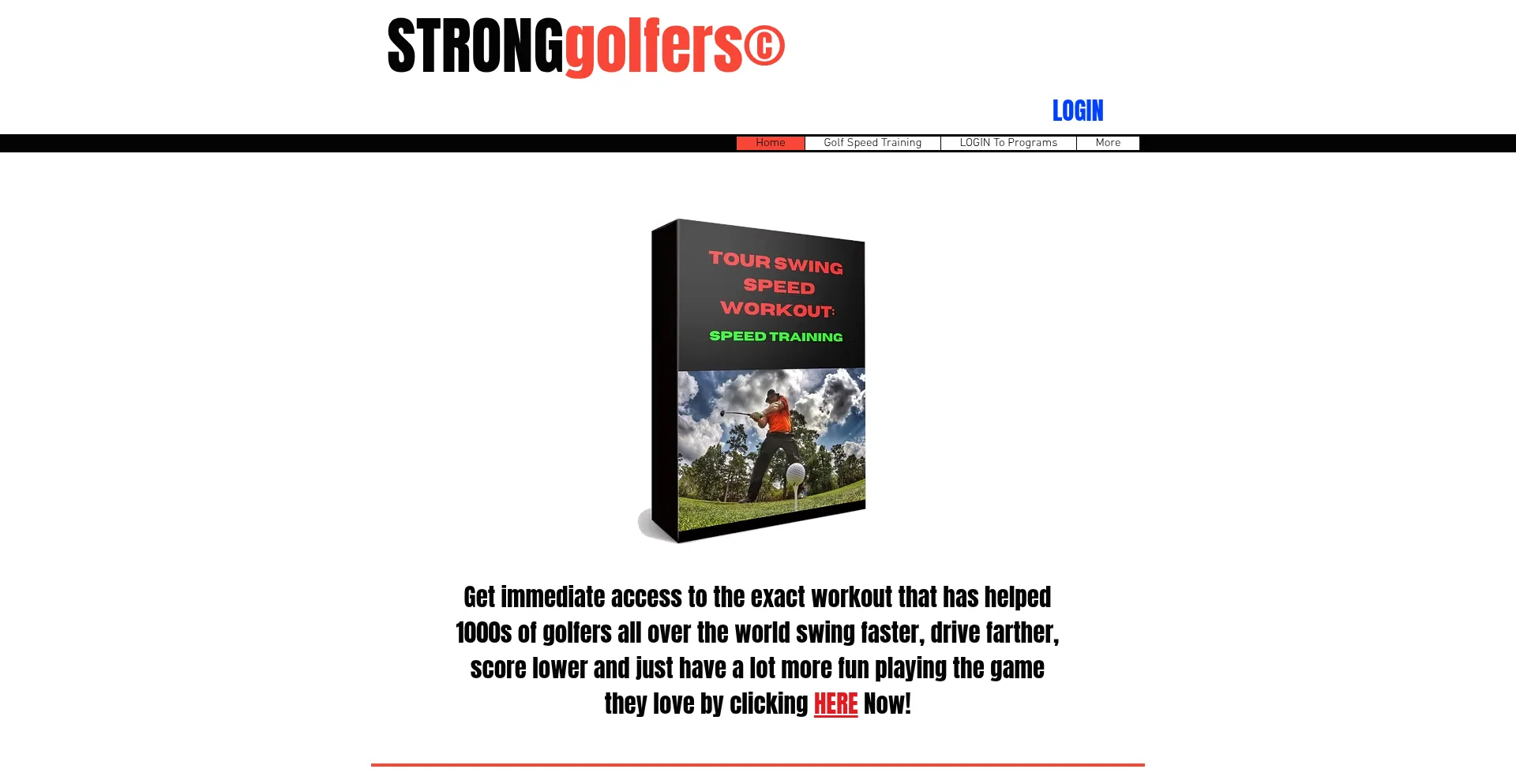 Stronggolfers.com Screenshot