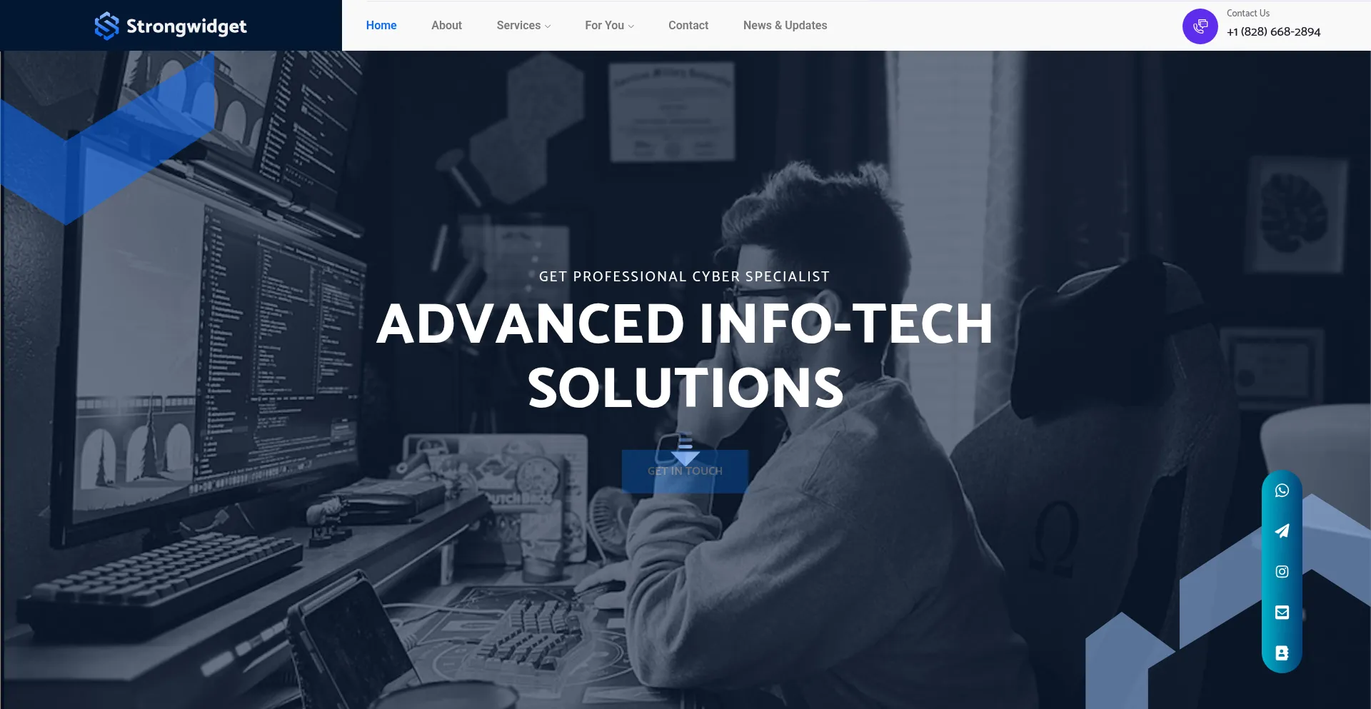 Website screenshot of Strongwidget.com