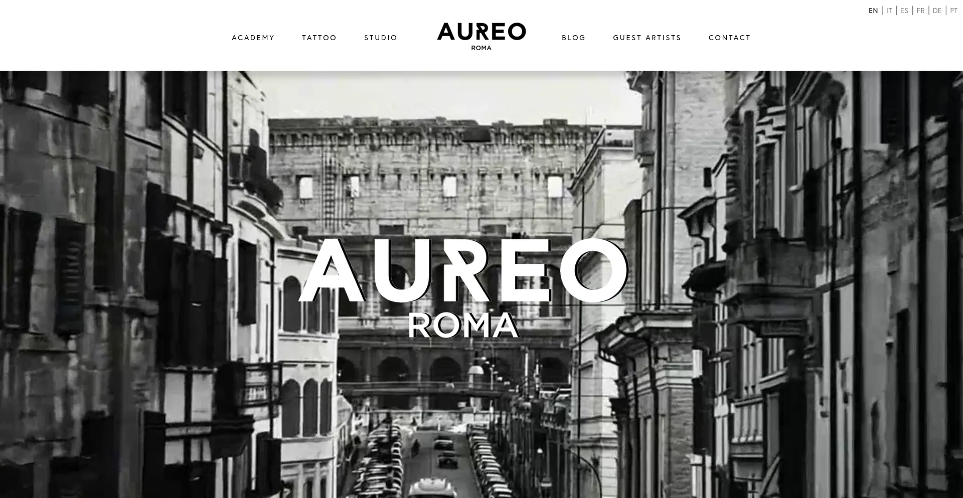 Website screenshot of Studioaureo.com