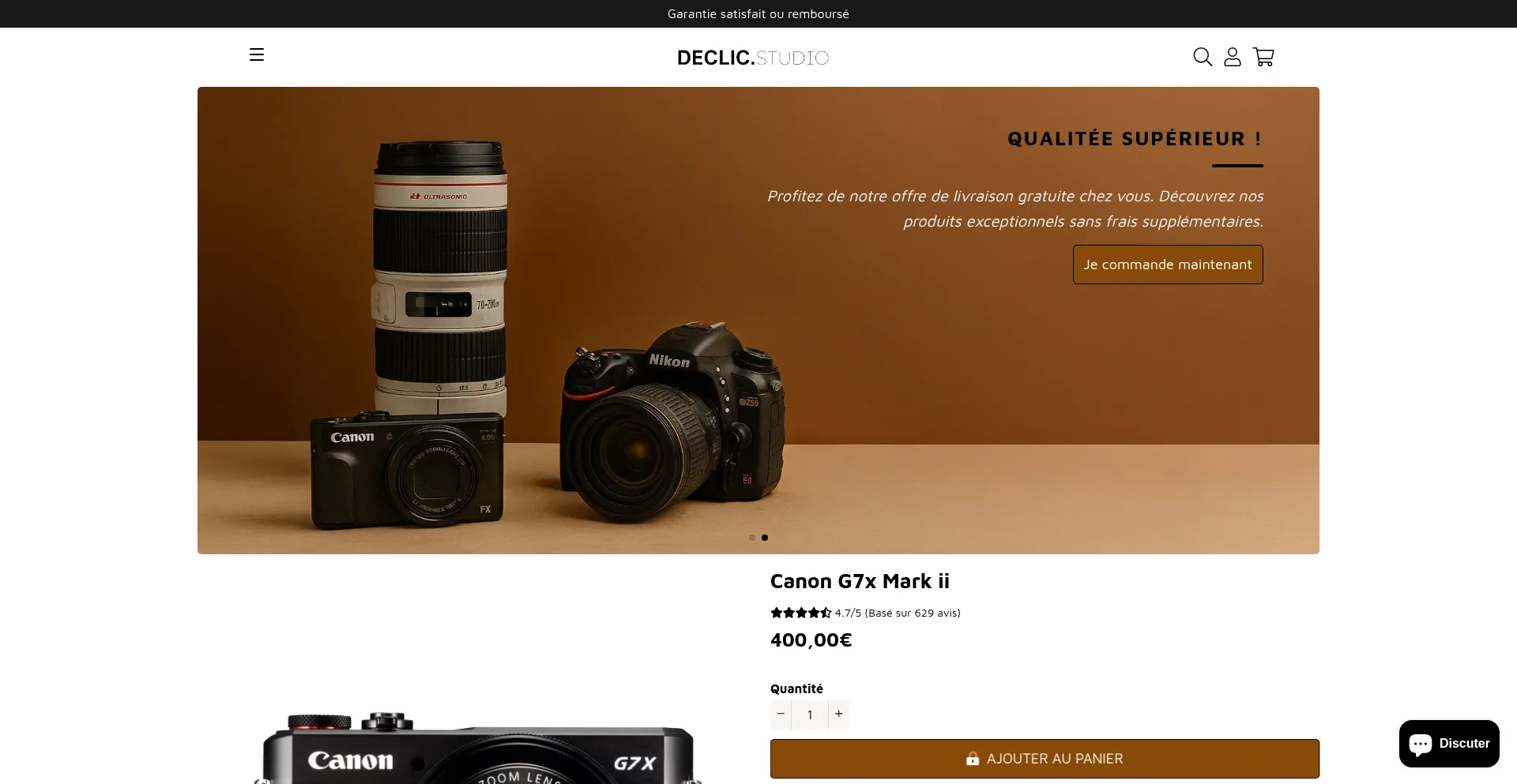 Website screenshot of Studiodeclics.com