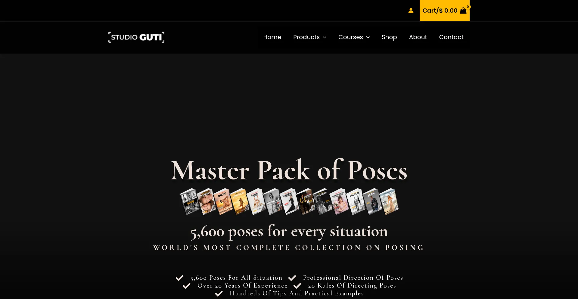 Website screenshot of Studioguti.com