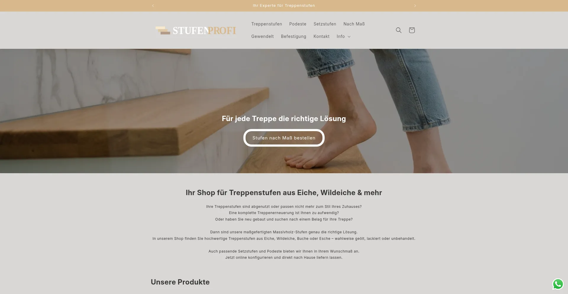 Website screenshot of Stufenprofi.de