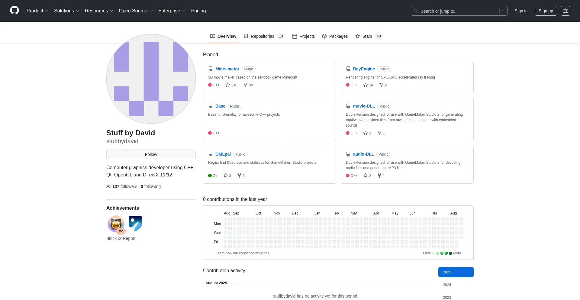 Website screenshot of Stuffbydavid.com