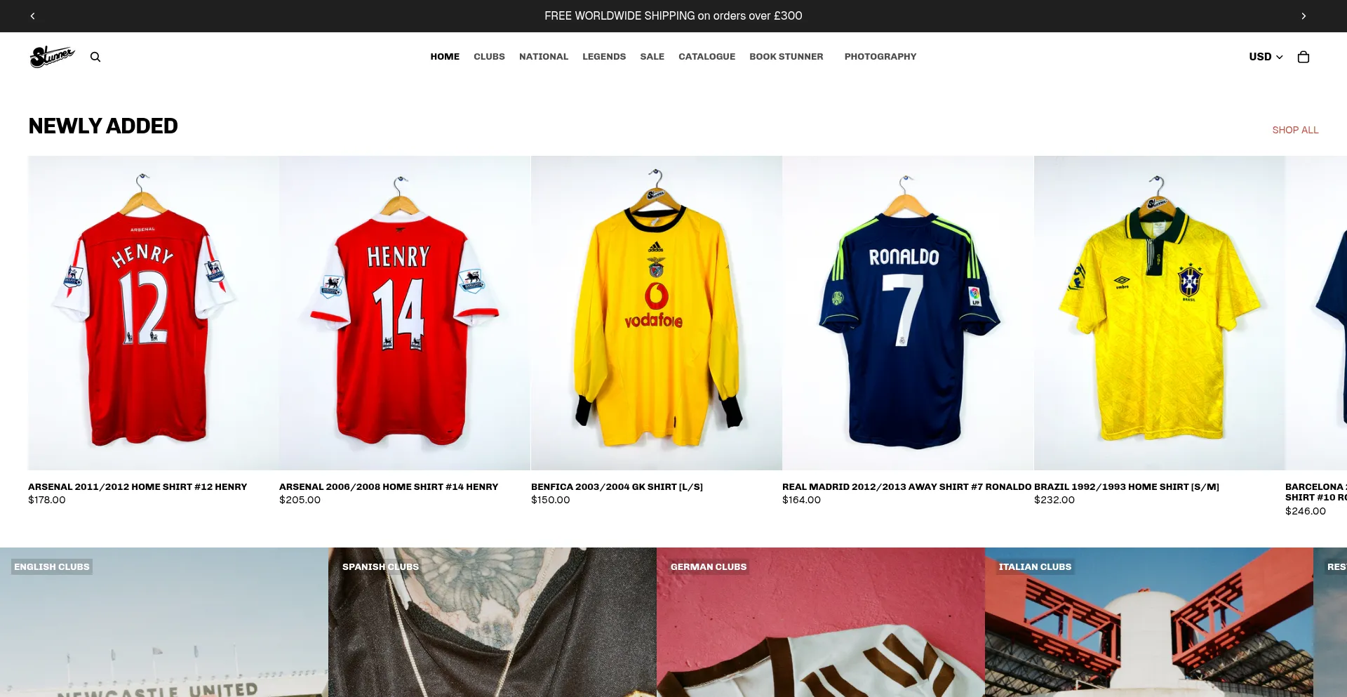 Website screenshot of Stunner.store