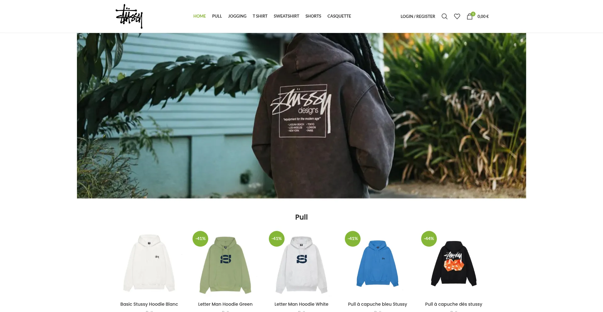 Website screenshot of Stussyclo.fr