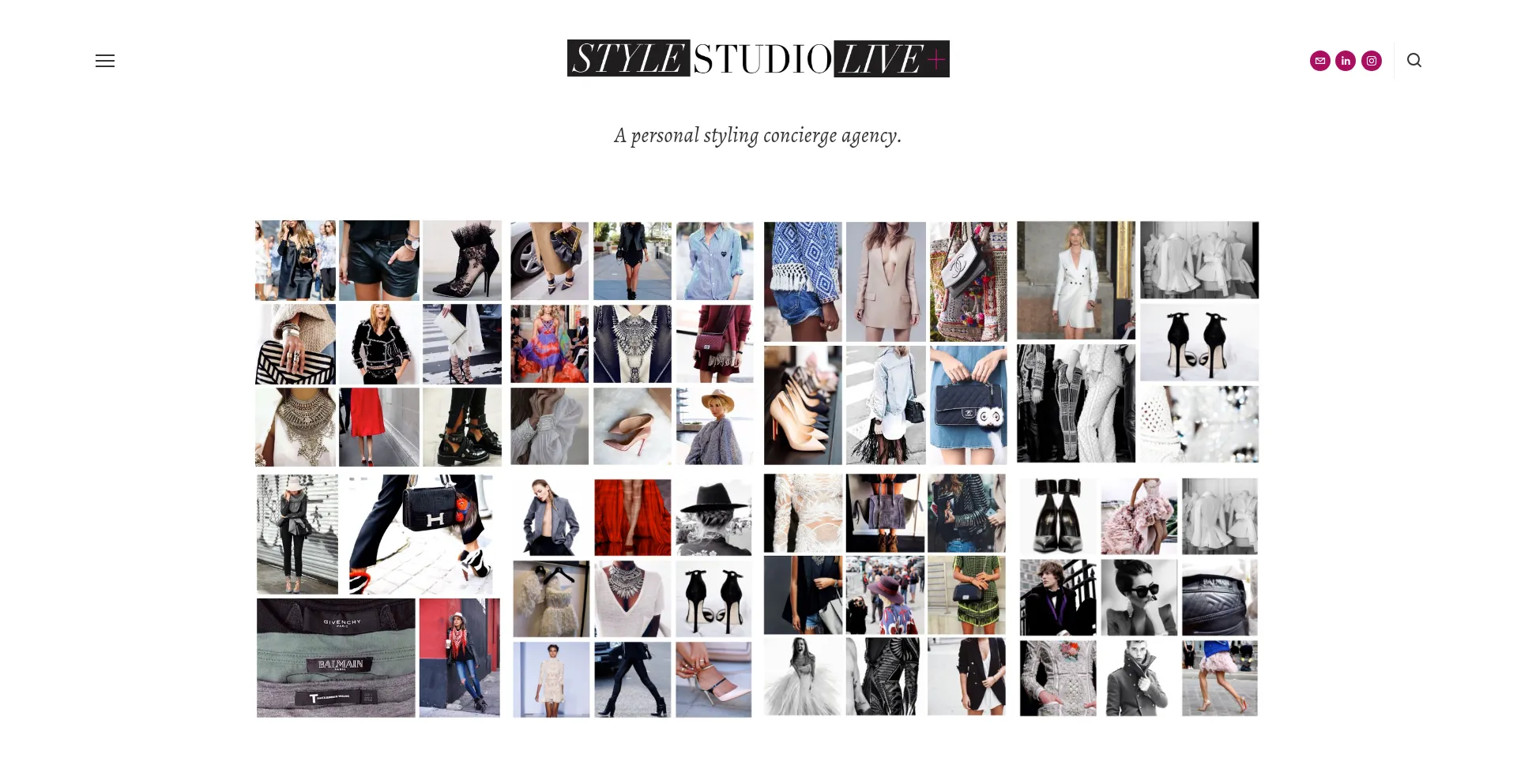 Website screenshot of Stylestudiolive.com