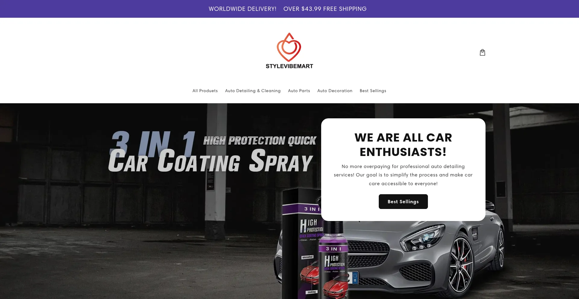 Website screenshot of Stylevibemart.com