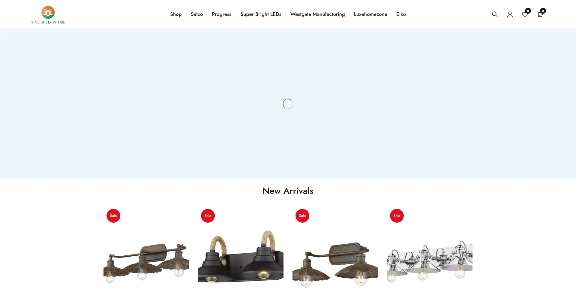 Website screenshot of Stylightingstore.com