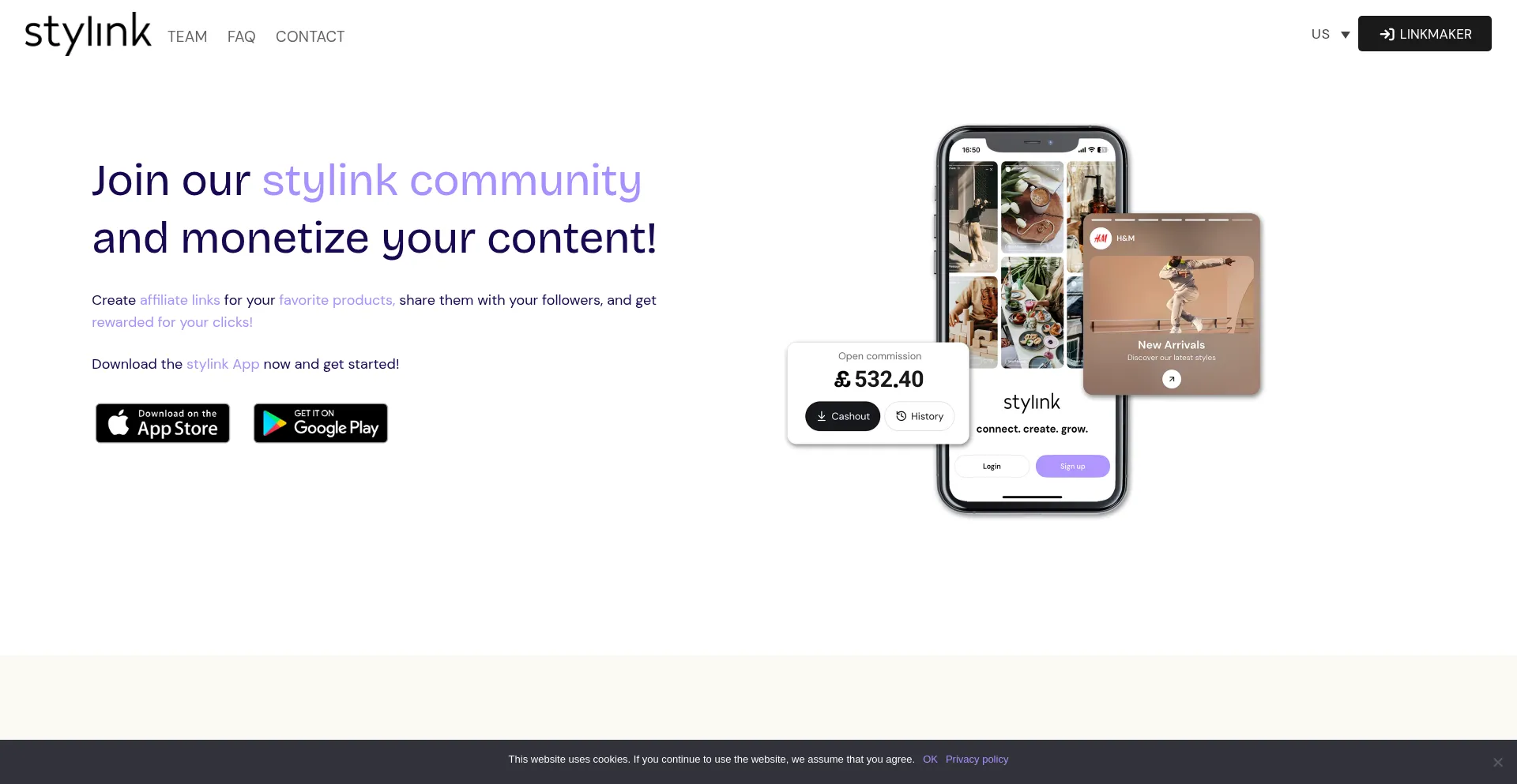 Website screenshot of Stylink.it