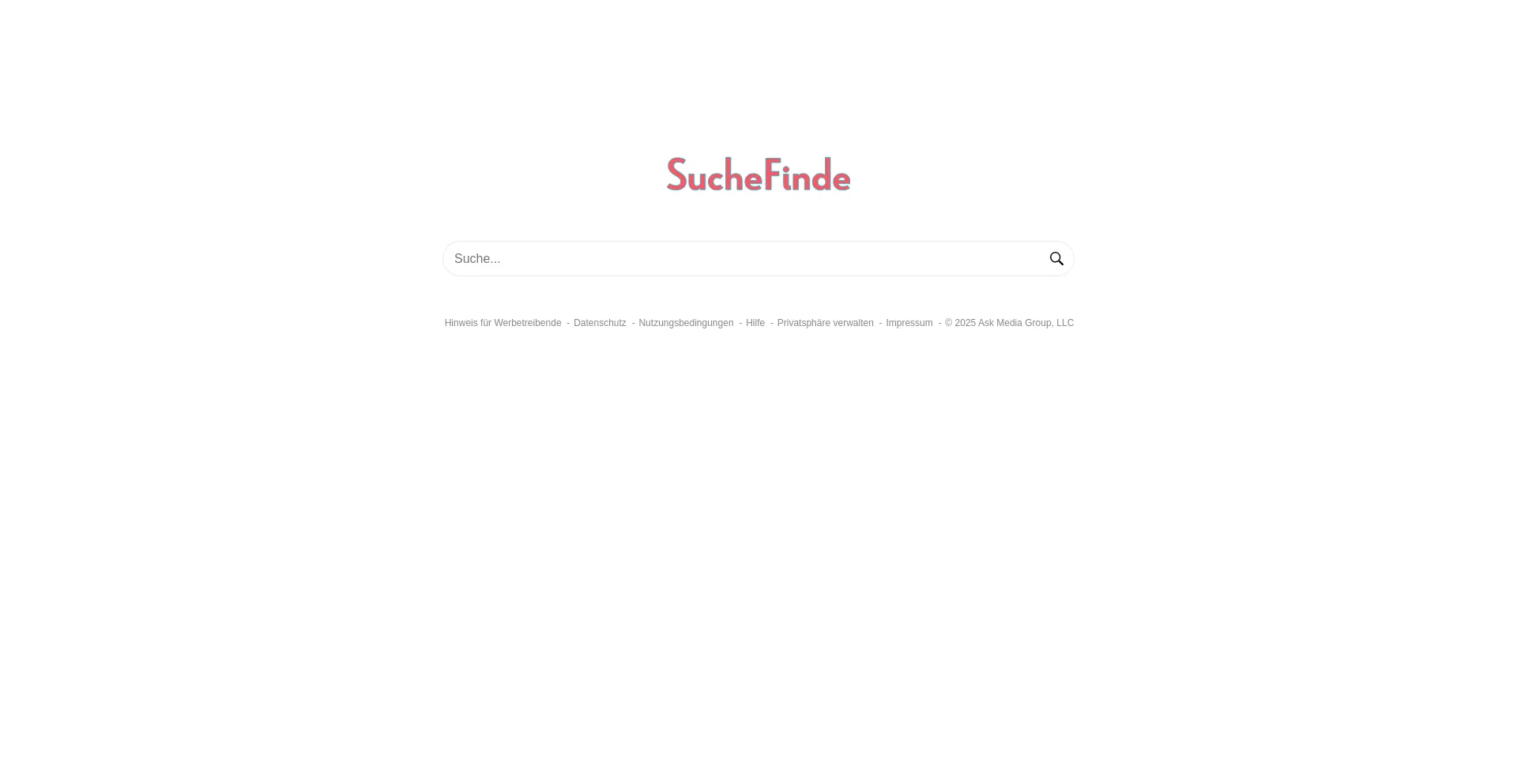Website screenshot of Suchefinde.net