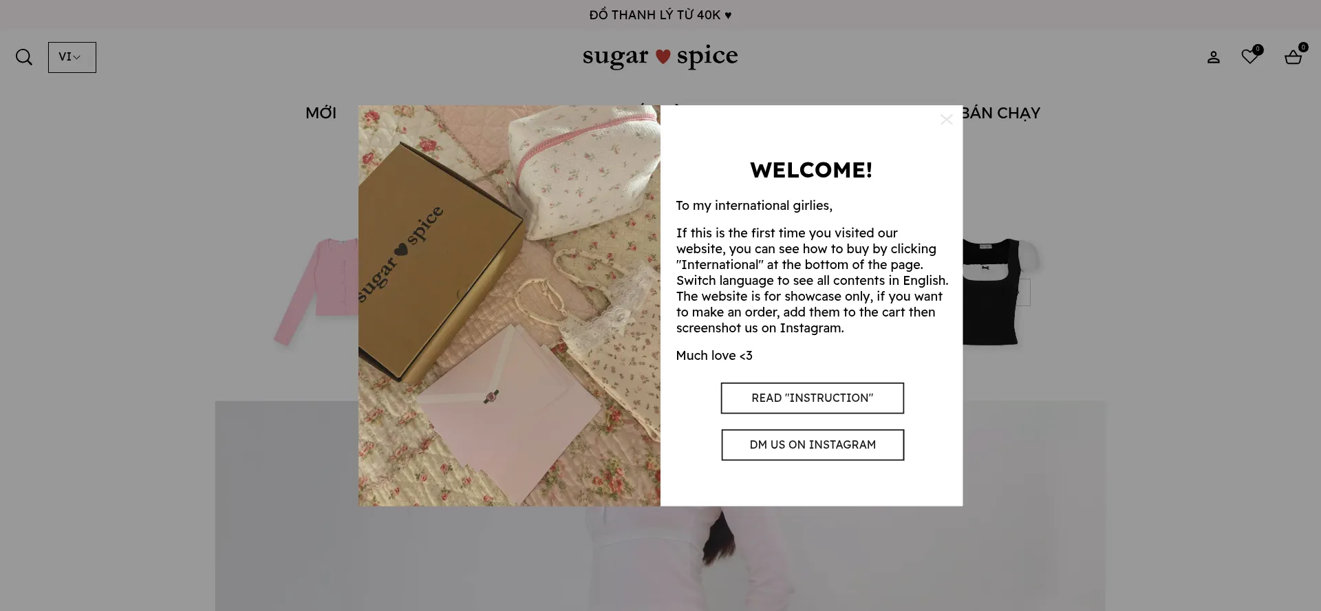 Website screenshot of Sugarspice.vn