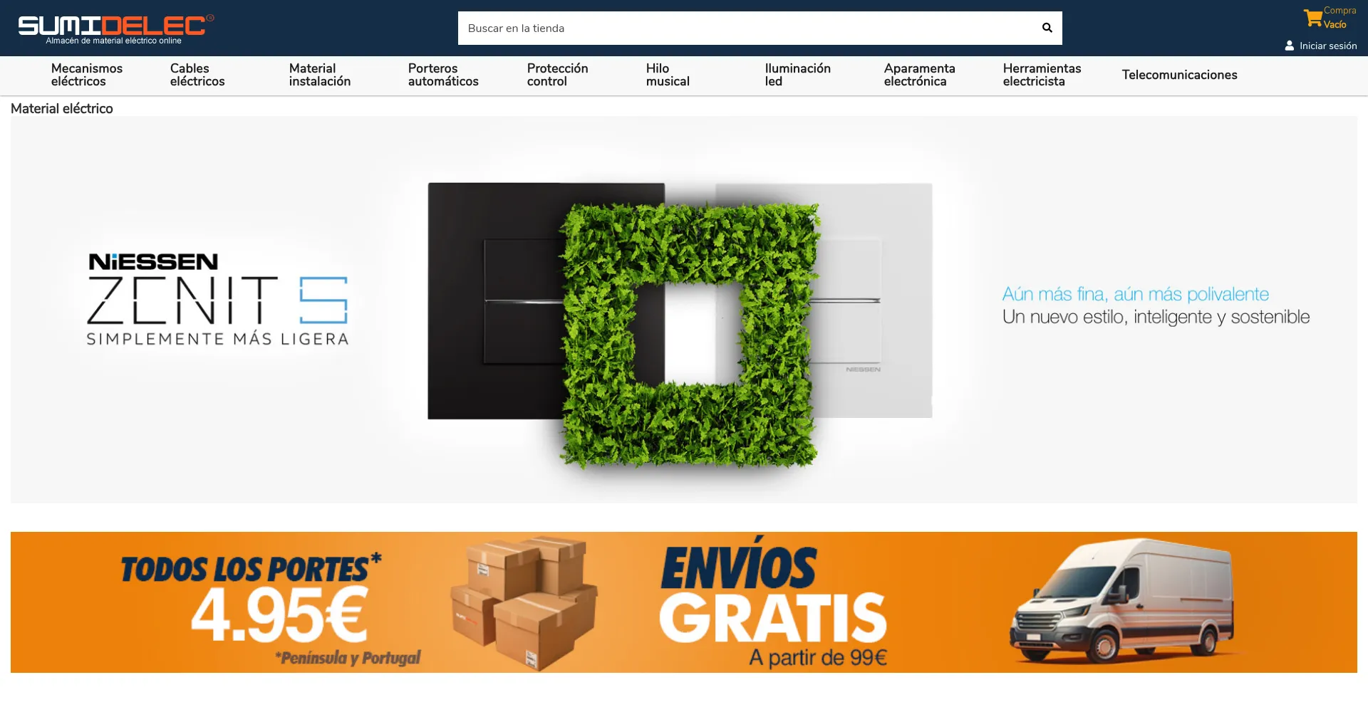 Website screenshot of Sumidelec.com