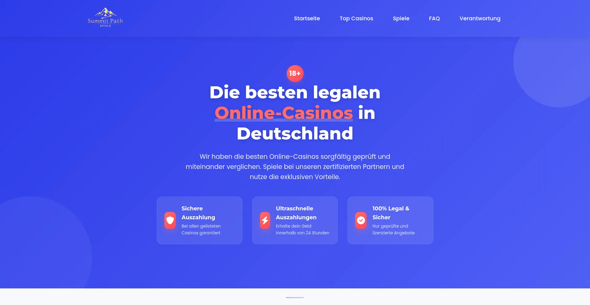 Website screenshot of Summit-path.com