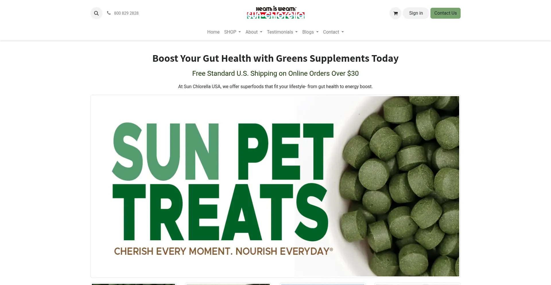 Sunchlorellashop.com Screenshot