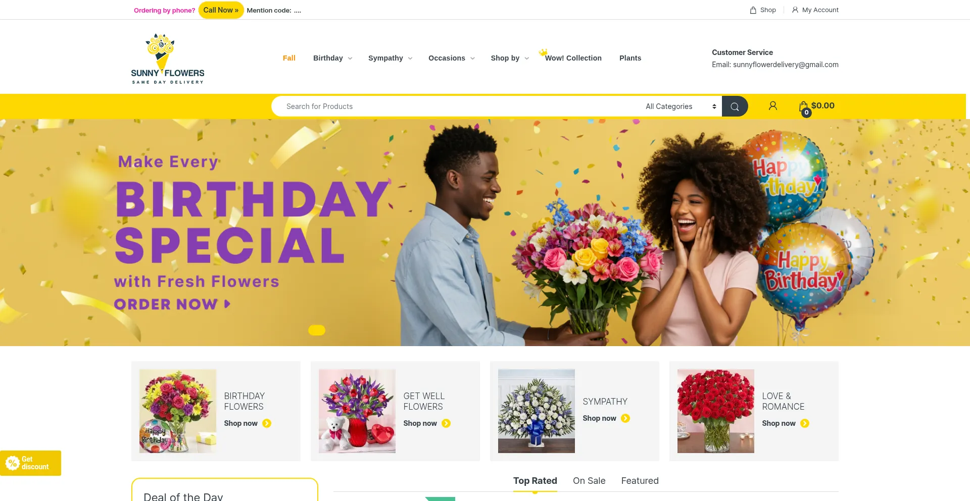 Sunnyflowerdelivery.com Screenshot