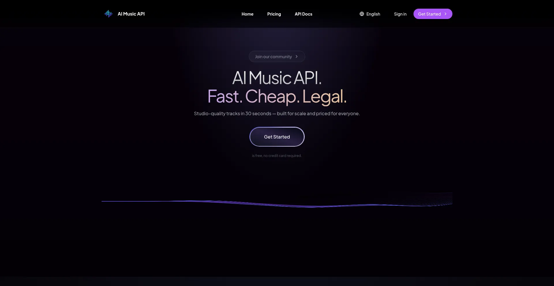 Website screenshot of Sunoapi.com