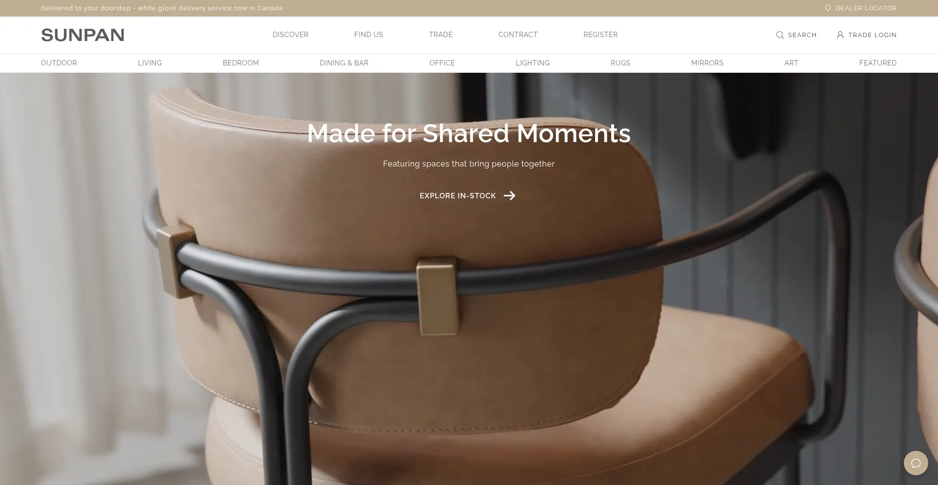 Website screenshot of Sunpan.com