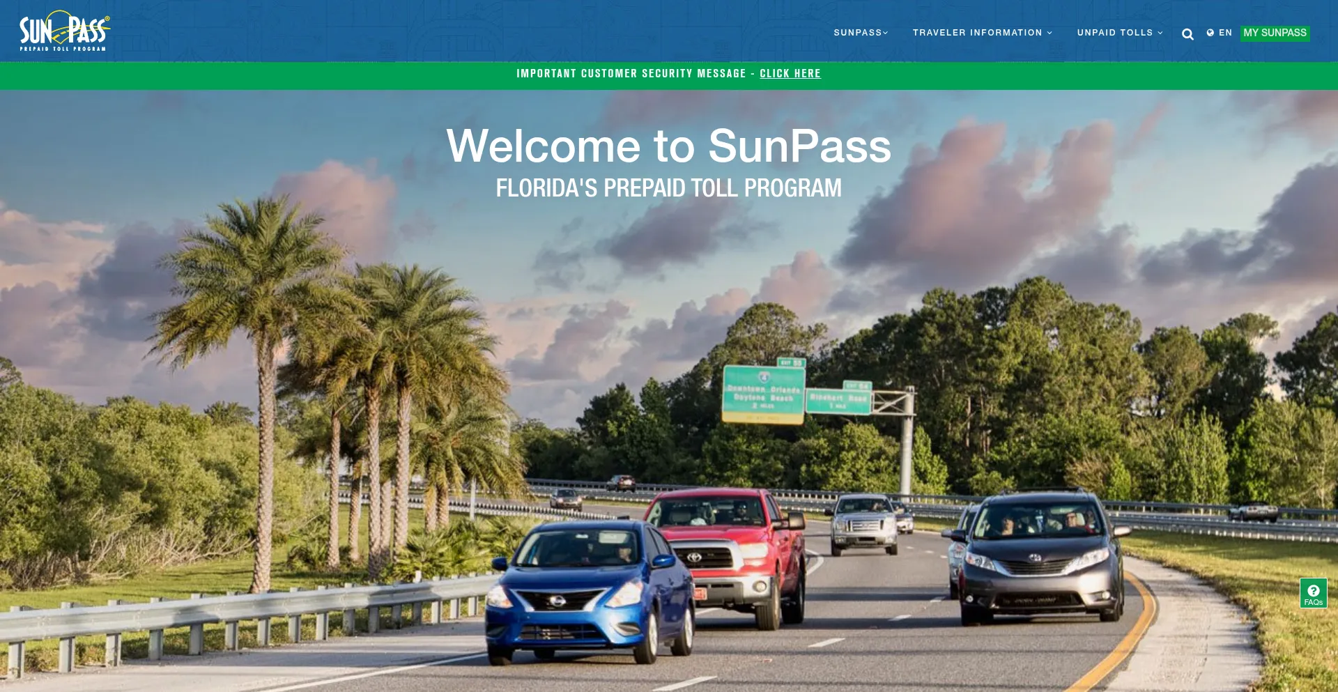 Sunpass.com Screenshot