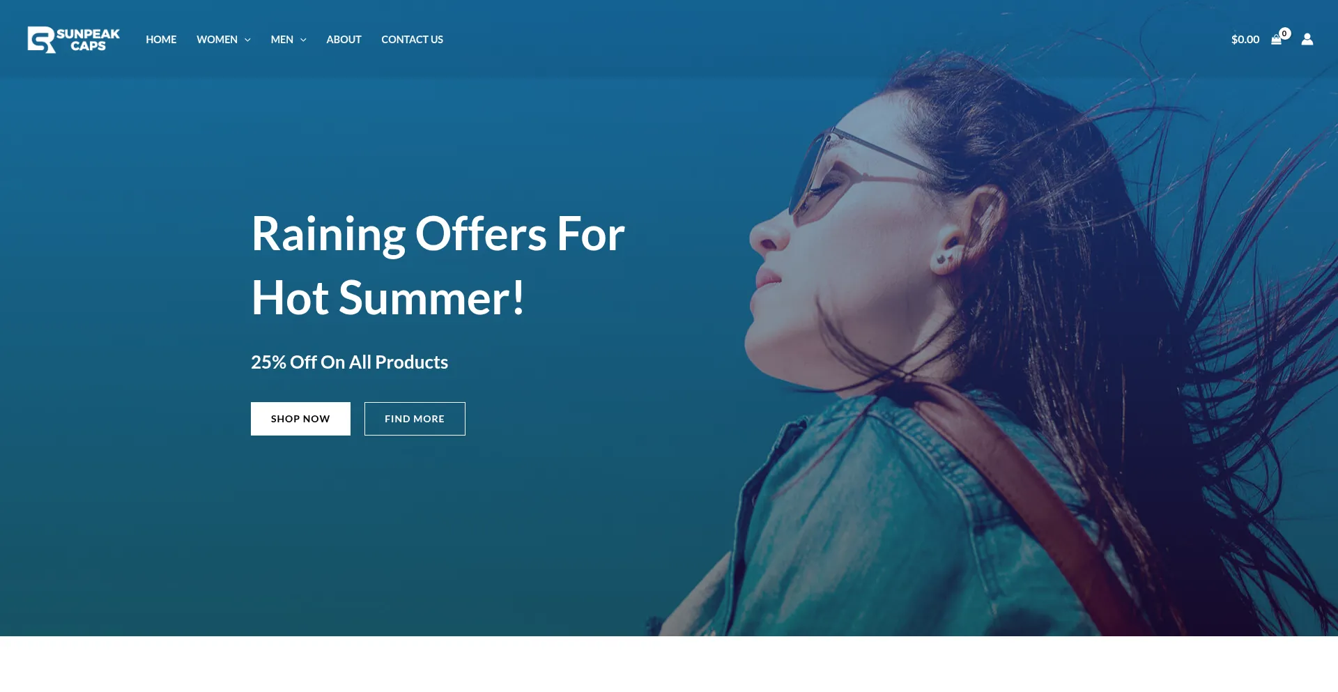 Sunpeakcaps.com Screenshot