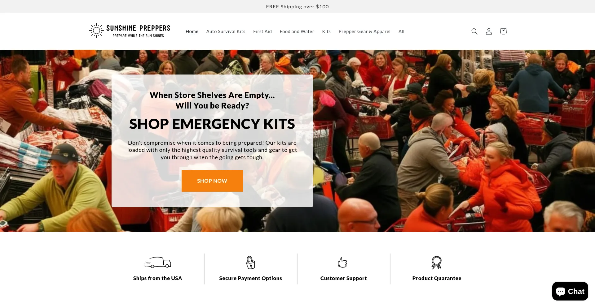 Sunshinepreppers.com Screenshot