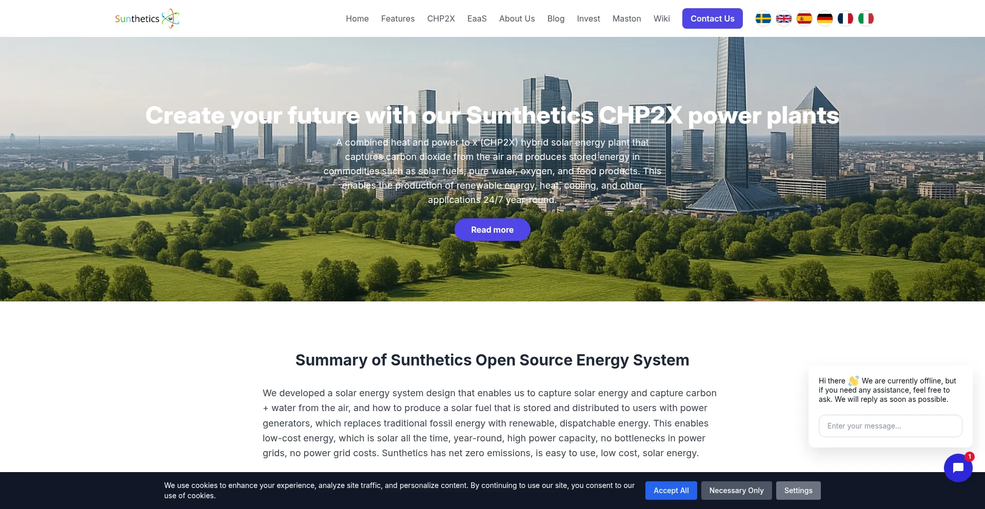 Sunthetics.se Screenshot