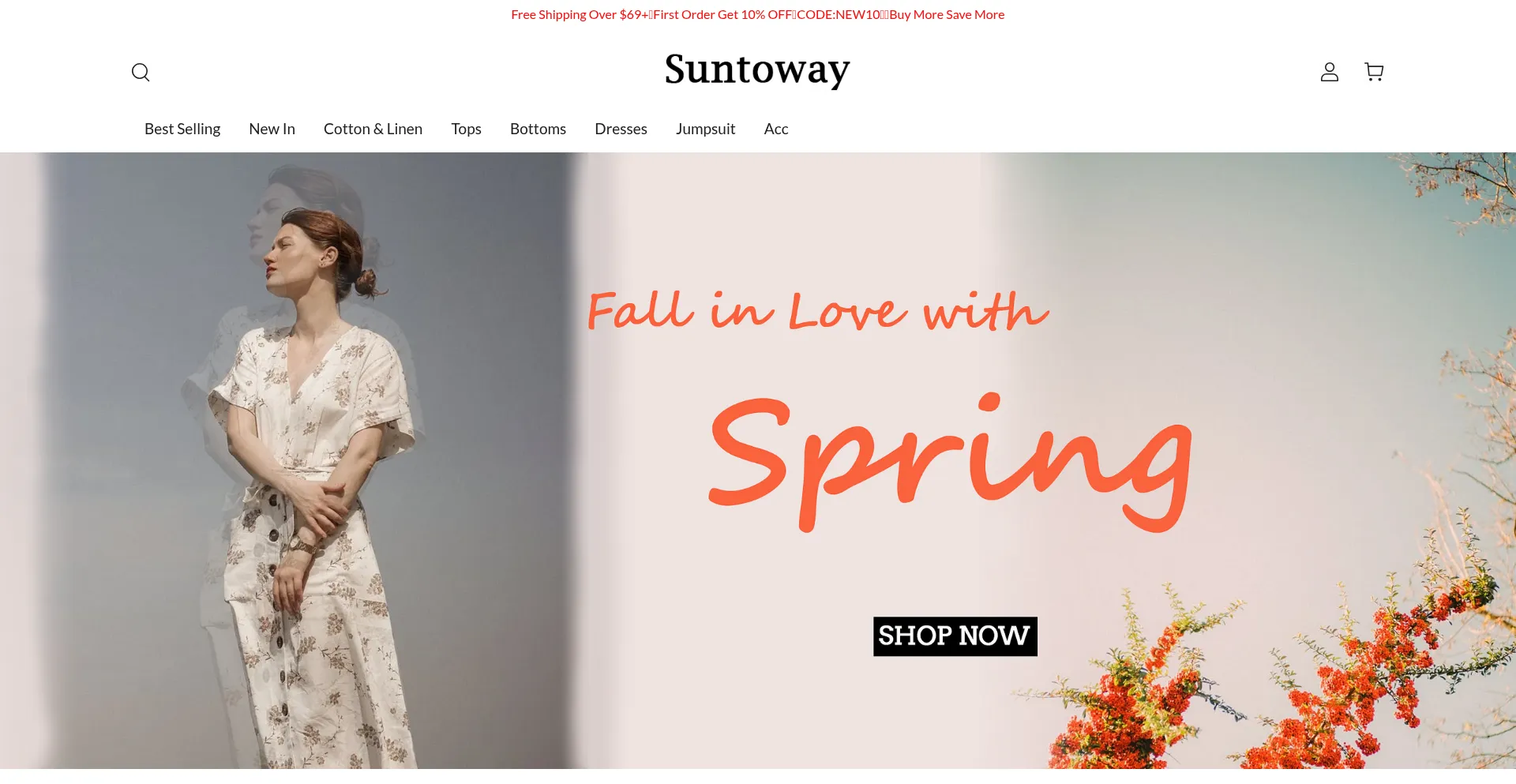 Website screenshot of Suntoway.com