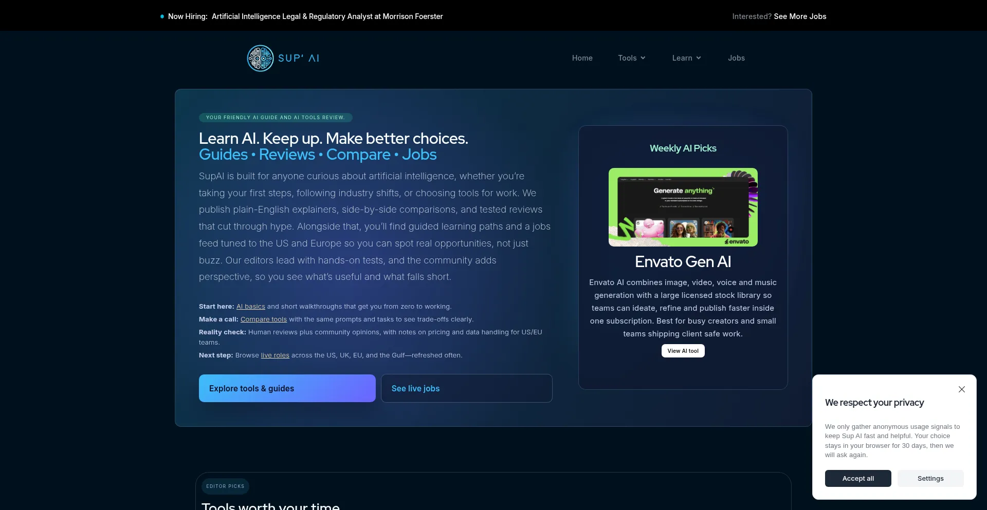 Sup-ai.com Screenshot