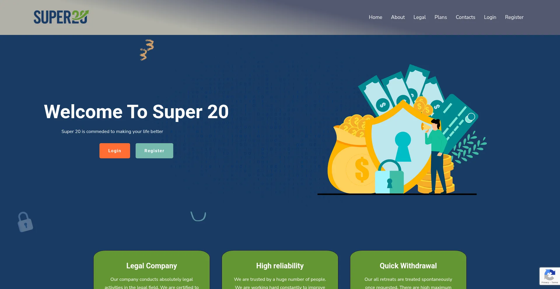 Website screenshot of Super20.co.in