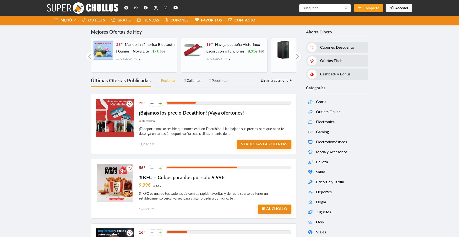 Super-chollos.com Screenshot