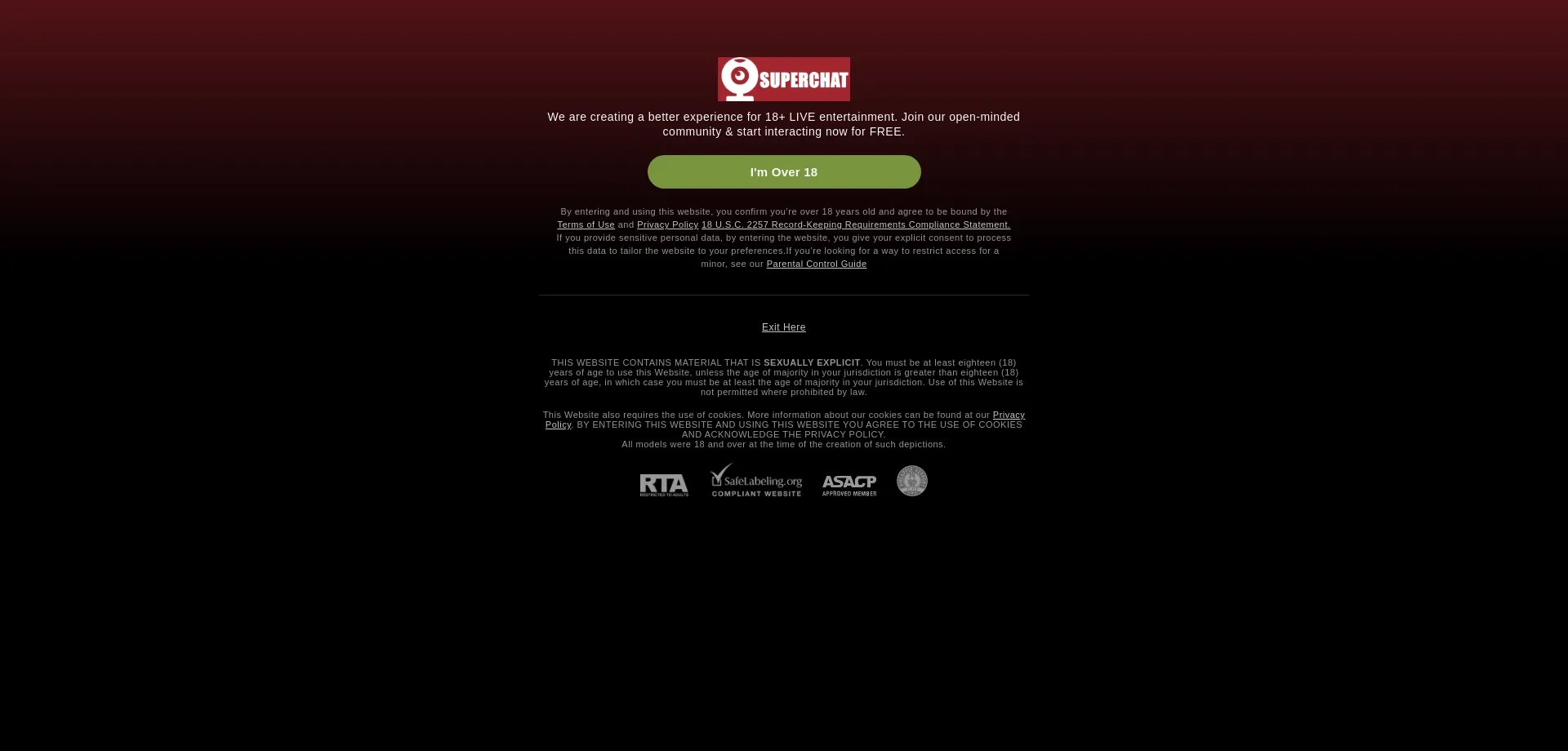 Website screenshot of Superchat.shop