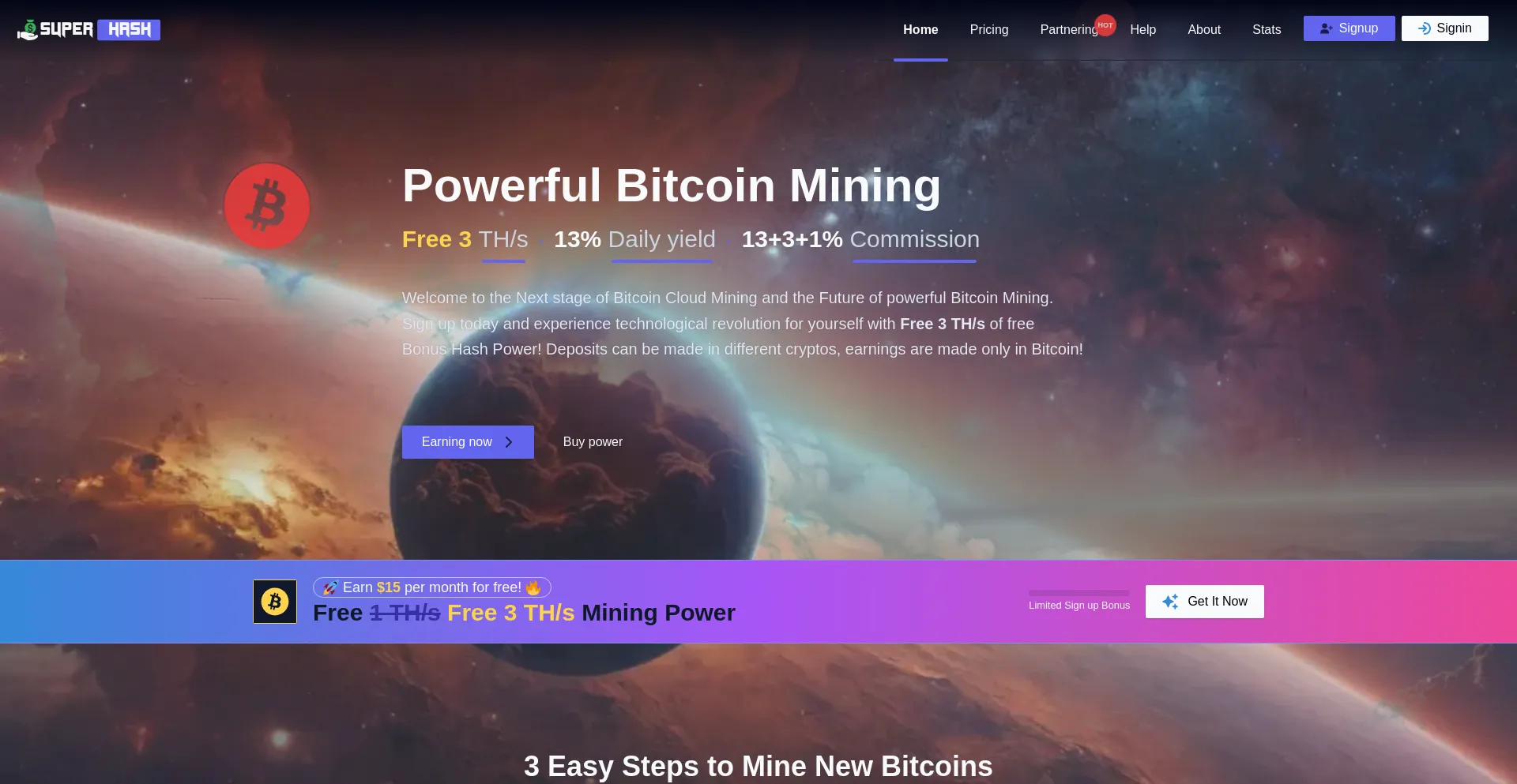 Website screenshot of Superhash.net